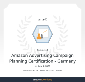 ama-X Amazon Advertising Campaign Planning Certification